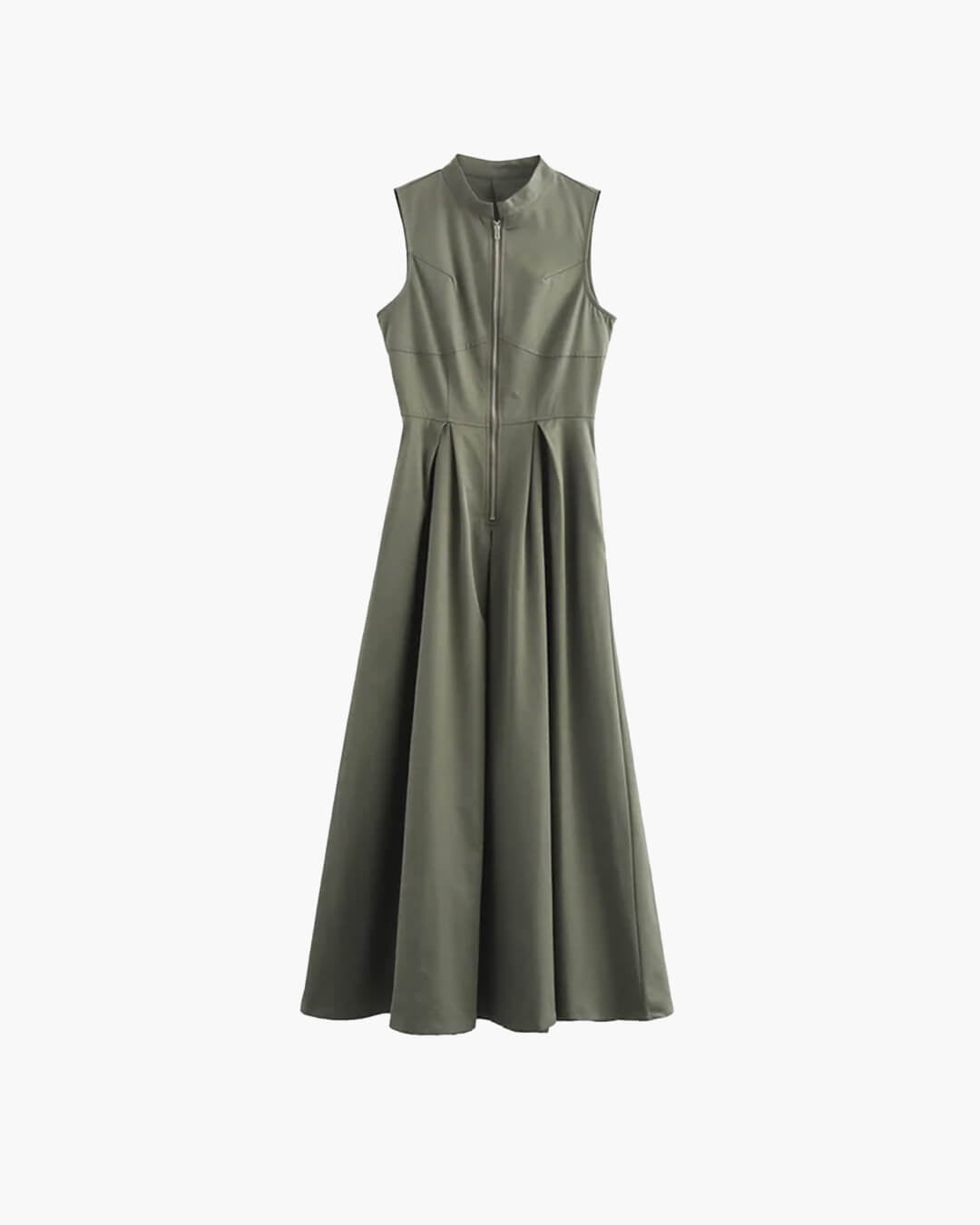 Valerine Sleeveless Maxi Dress with Front Zip