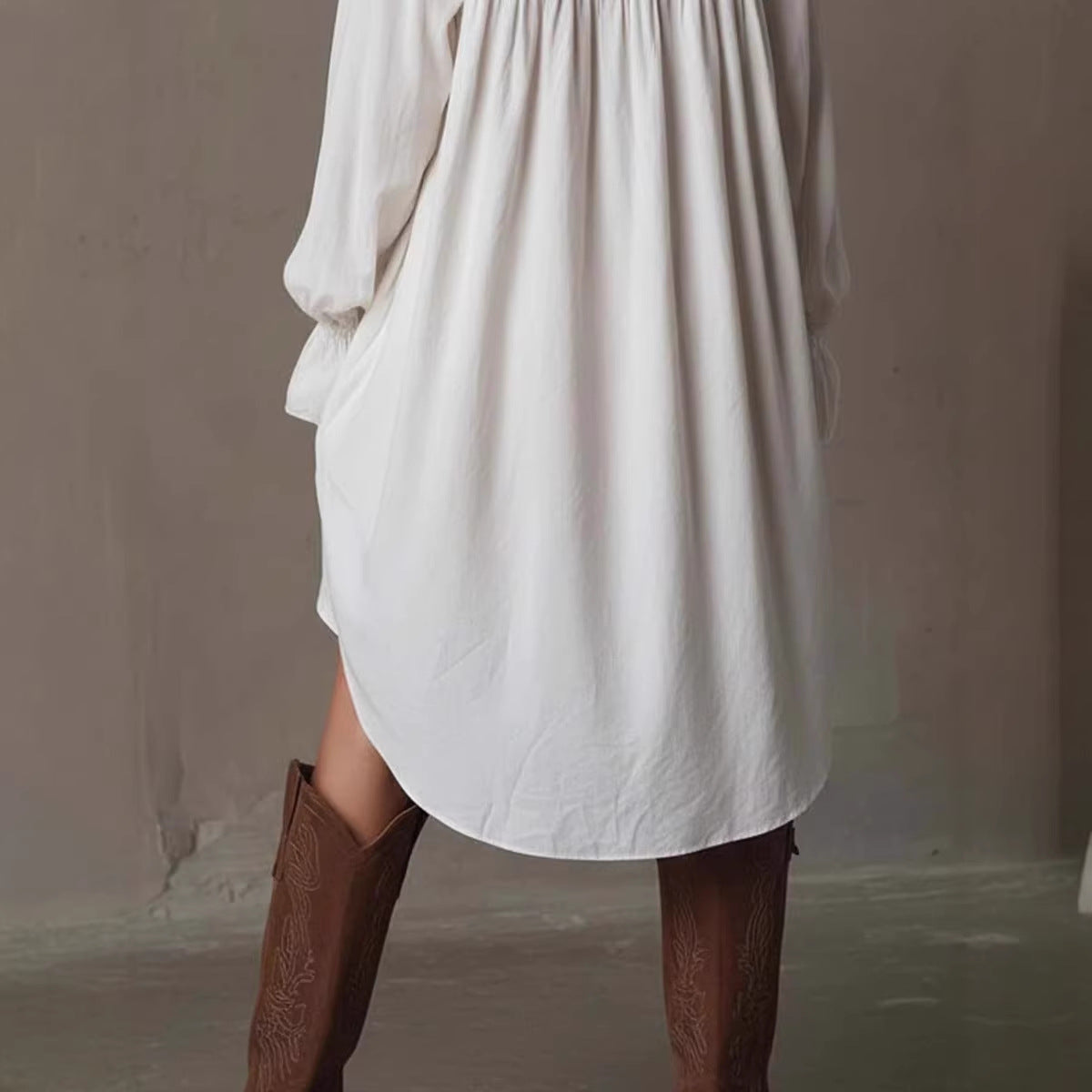 Vesta Damen Hemdblusenkleid mit Knopfleiste