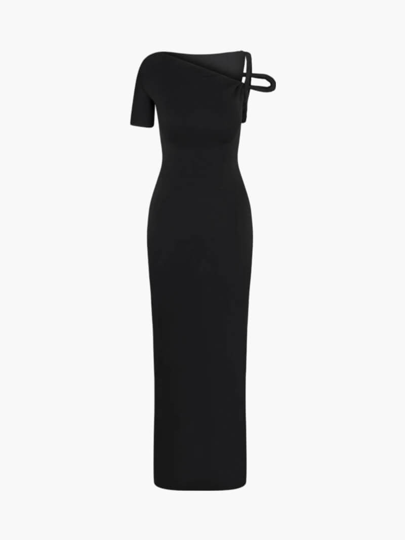 Virel Asymmetrisches Maxikleid mit Schulterdetail