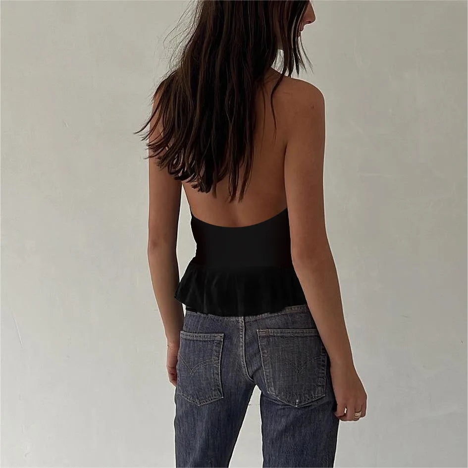 Xirella Damen Halter Top mit Nietenbesatz