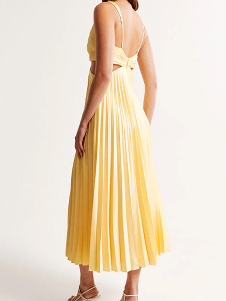 Sam | Plissiertes Midikleid mit Cut-Outs