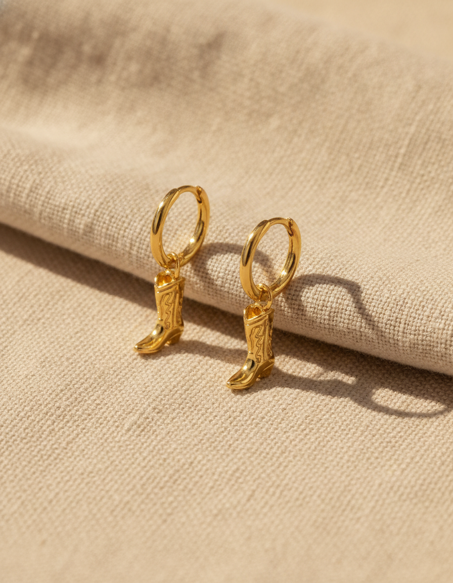 boot huggie earrings - studio