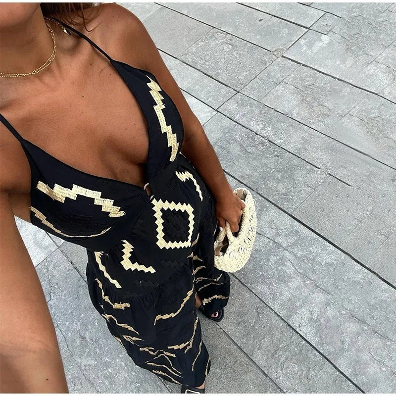 Alodia | Strapless Long Halter Dress