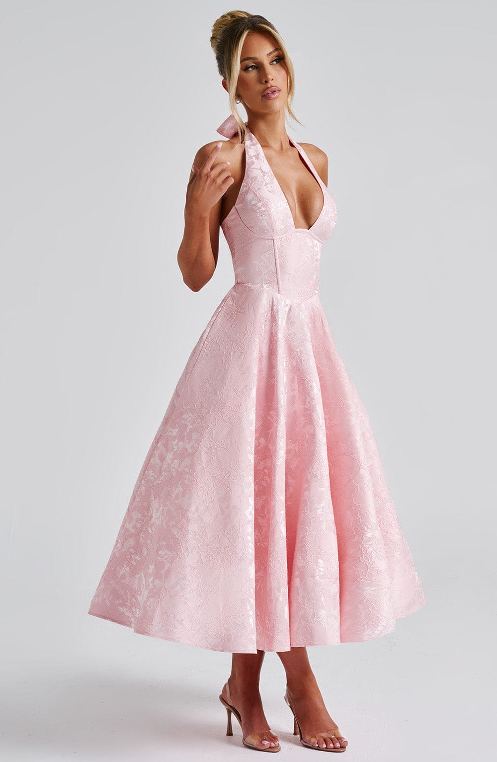 Ara | Midi Kleid mit Neckholder-Ausschnitt