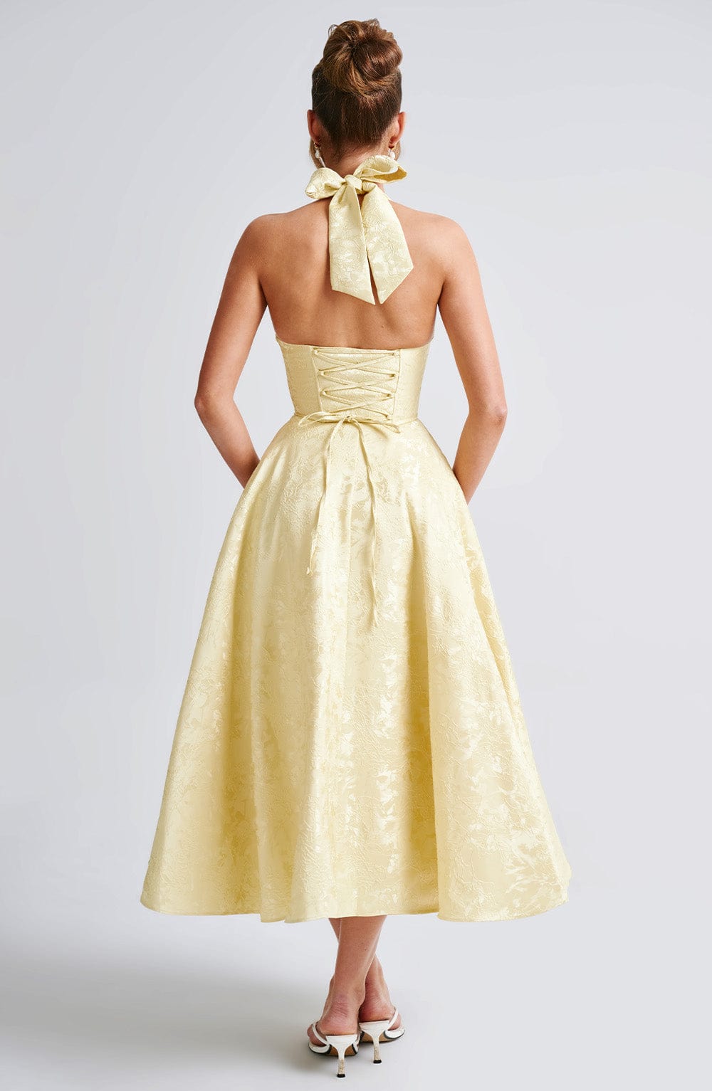Ara | Midi Kleid mit Neckholder-Ausschnitt
