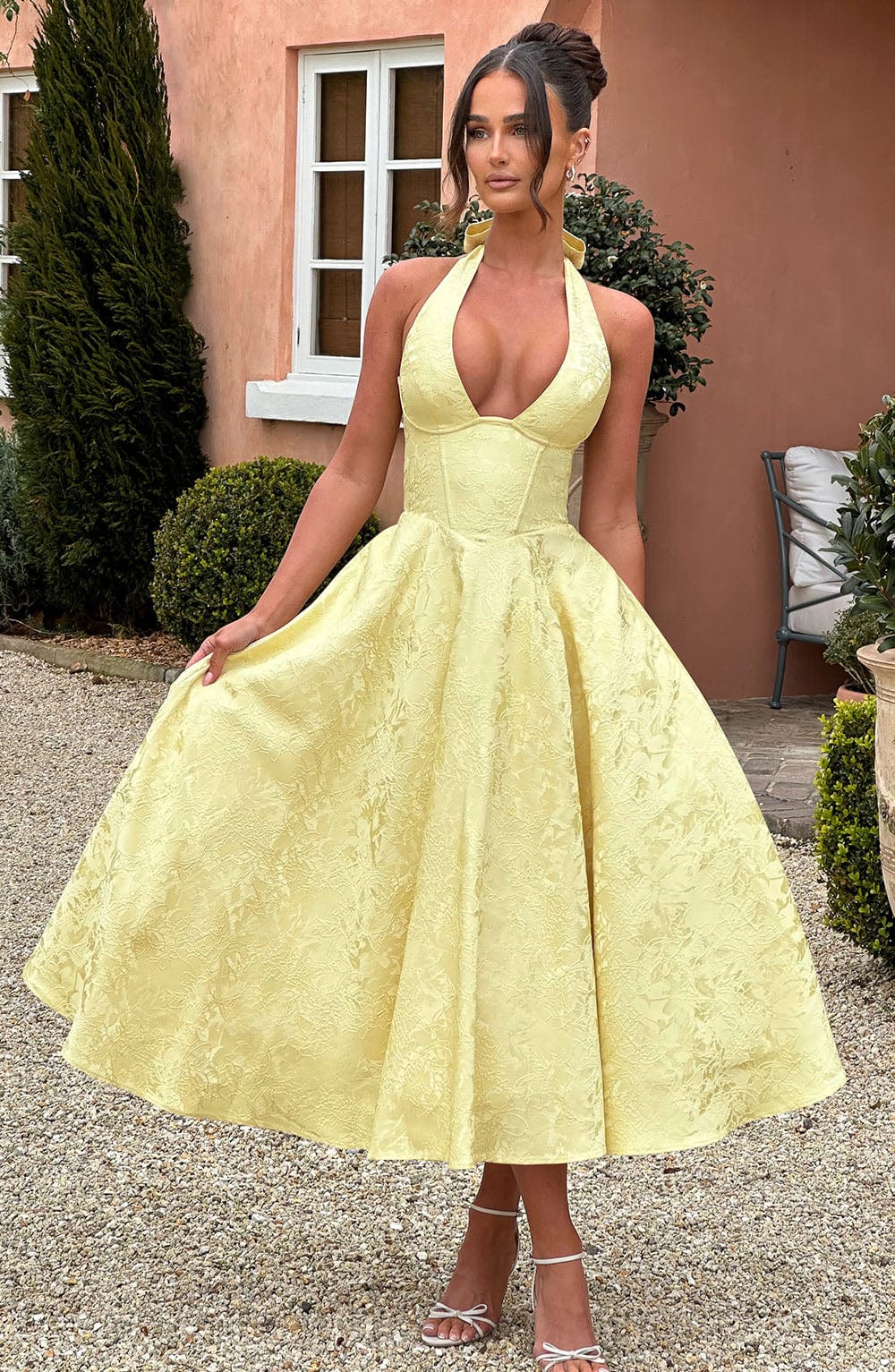 Ara | Midi Kleid mit Neckholder-Ausschnitt