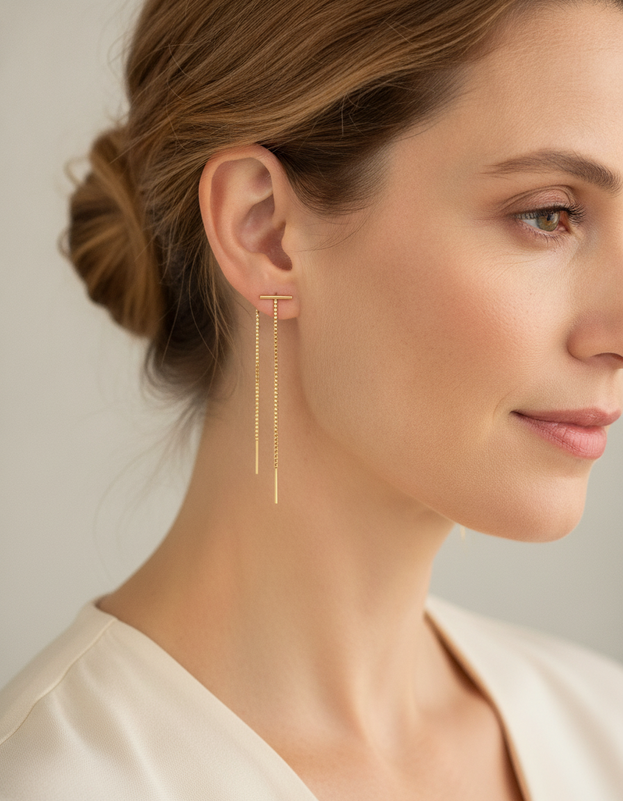 ena sol chain earrings - lifestyle