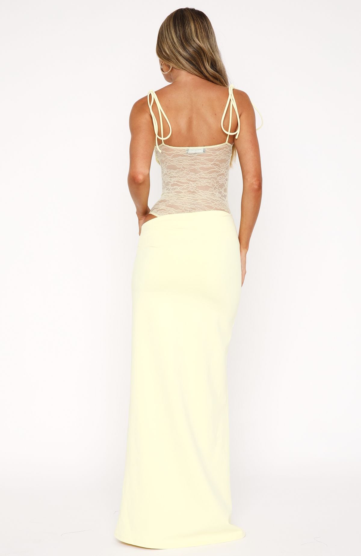 Arianne I maxi dress with lace insert
