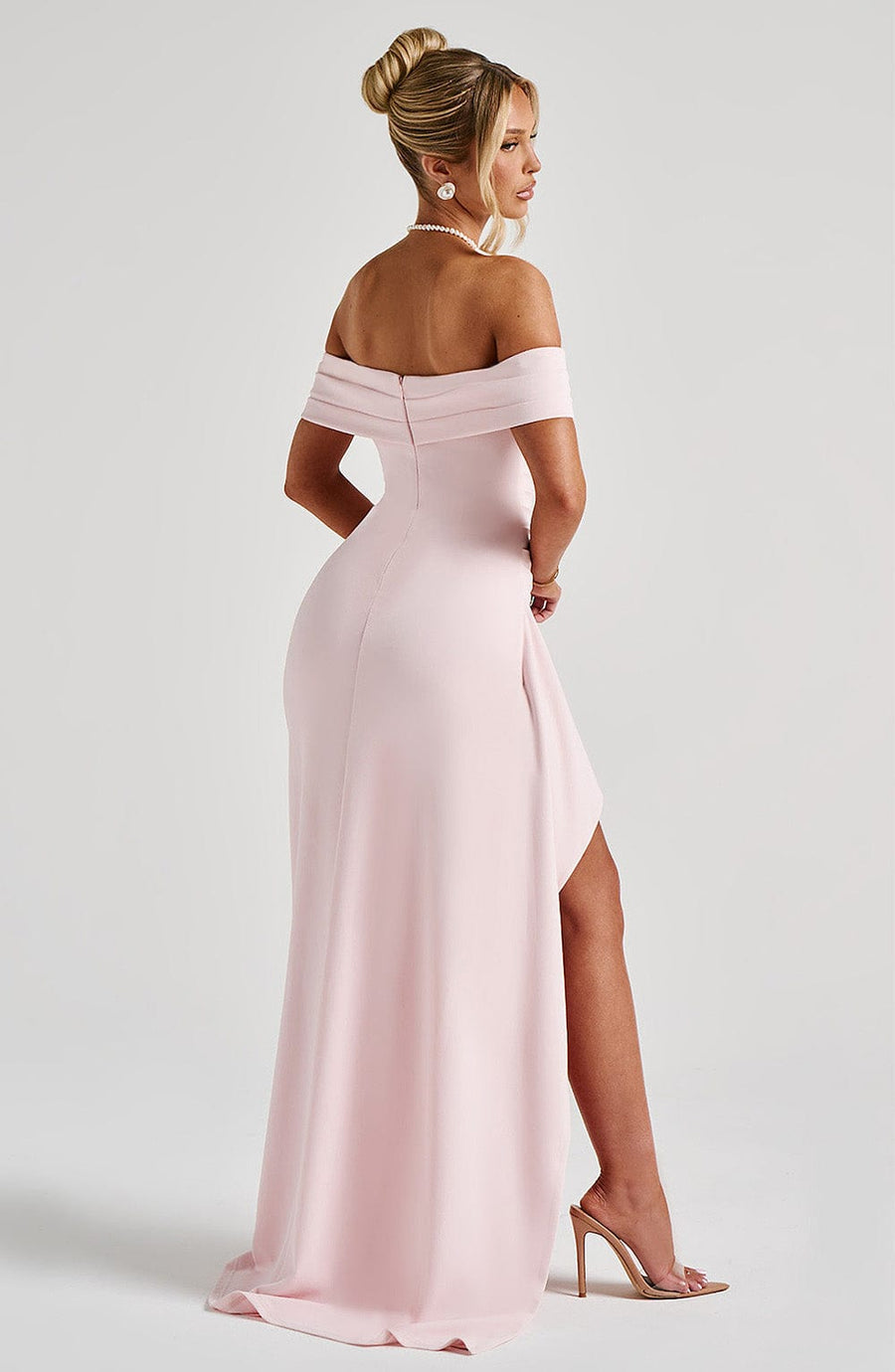 Maelys | Schulterfreies Maxikleid mit Schlitz