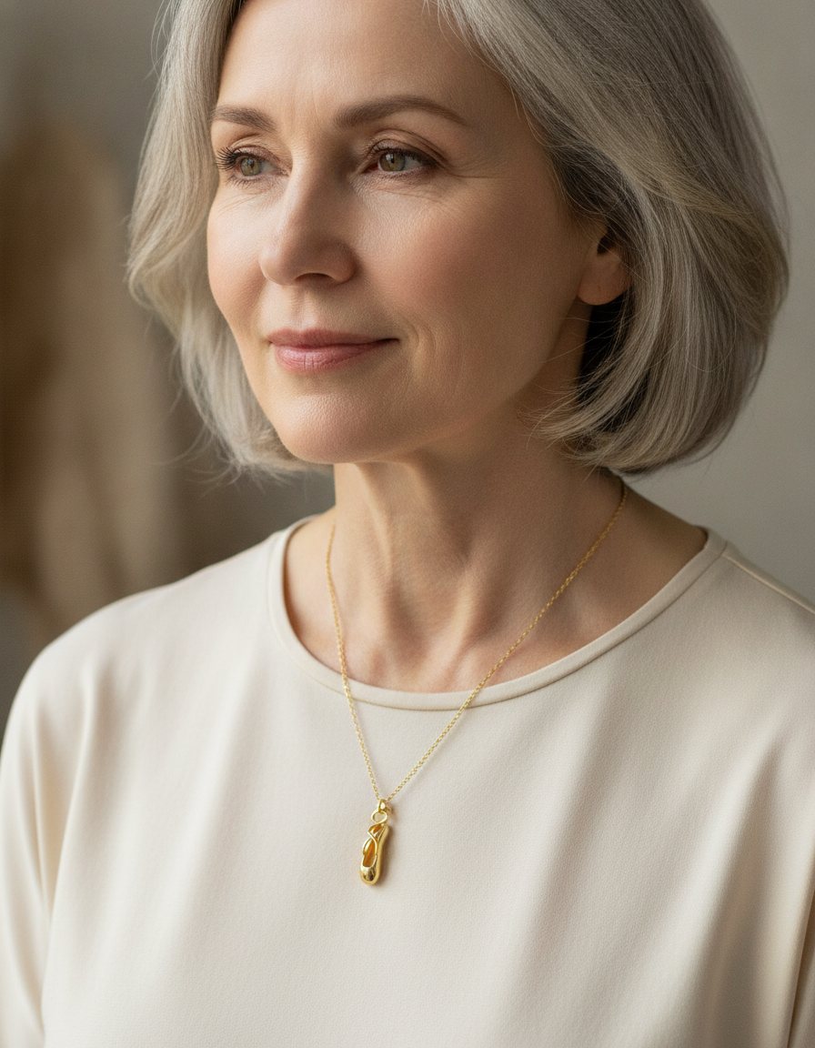 princess ballet shoes necklace - lifestyle