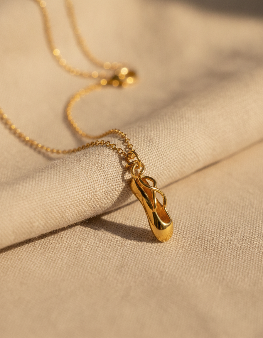 princess ballet shoes necklace - studio