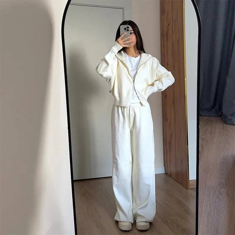 Soria | Damen Strick Set Jacke Mit Reißverschluss