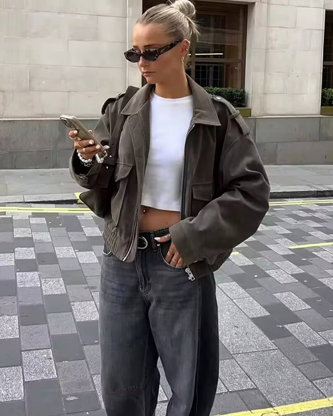 Naila | Suede Pilotjacke