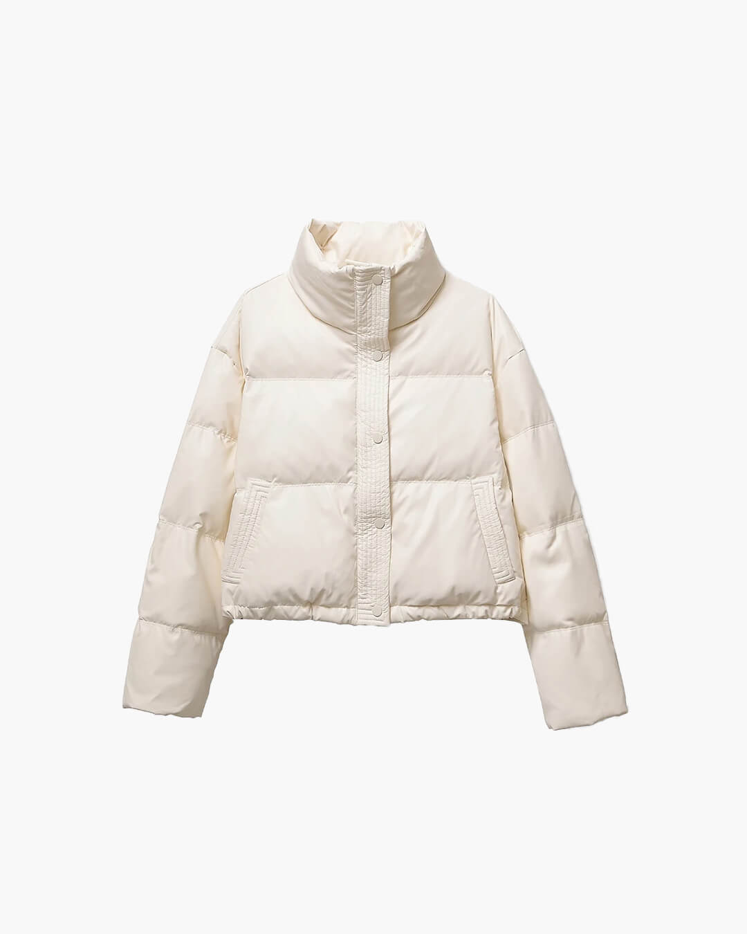 Elva | Damen Steppjacke Kurz Loose Fit Mit Stehkragen