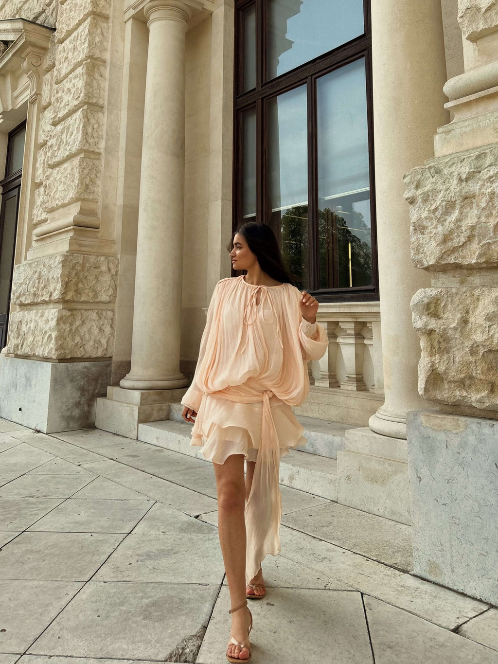 Aella | Chiffon-Minikleid Mit Volants