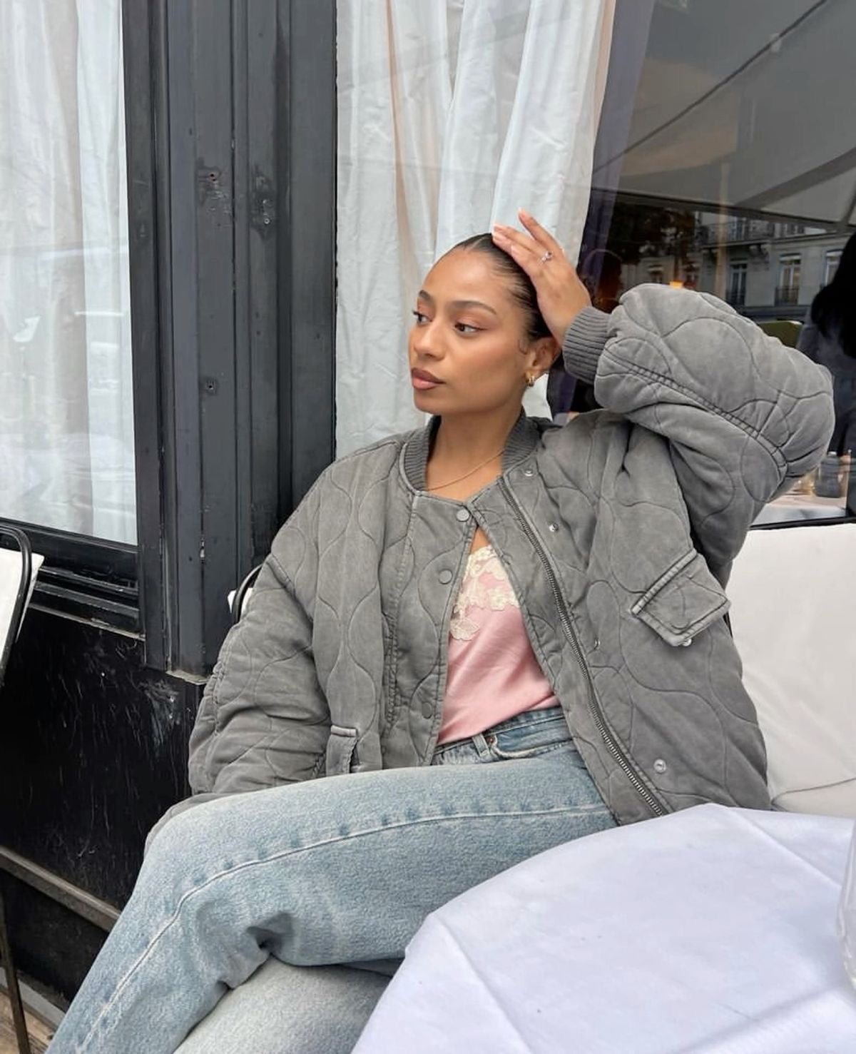 Alyssa | Quilted Bomber Jacket