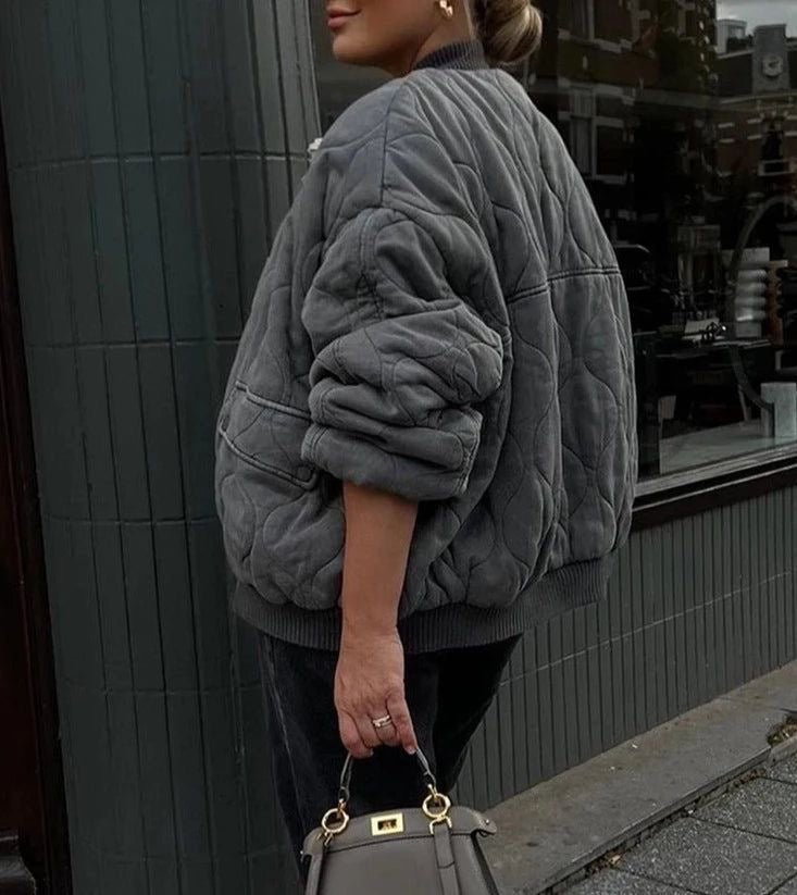 Alyssa | Quilted Bomber Jacket